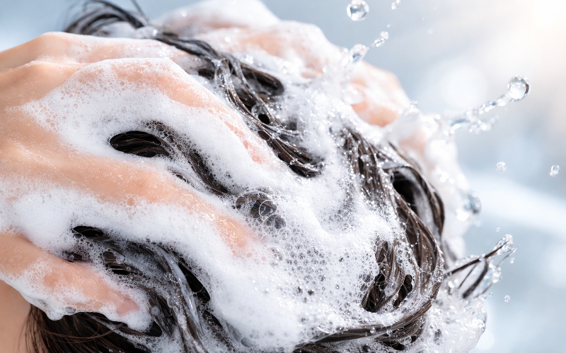 SLES surfactant helps a shampoo spread quickly